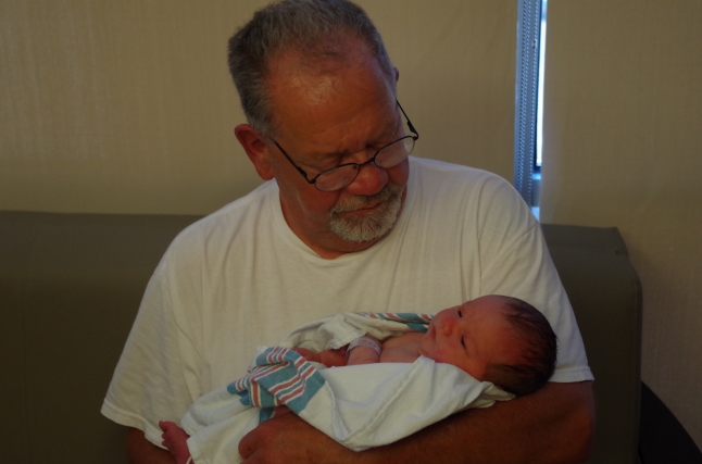 Grandpa Steve and his second grandson.